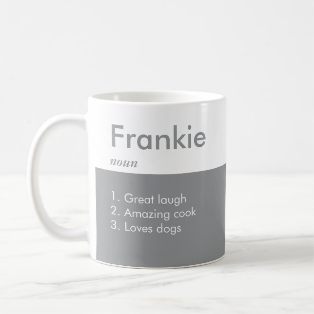 Name Definition Coffee Mug (Left)