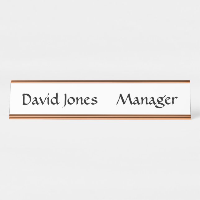 Name Desk Plate  Desk Name Plate (Front)