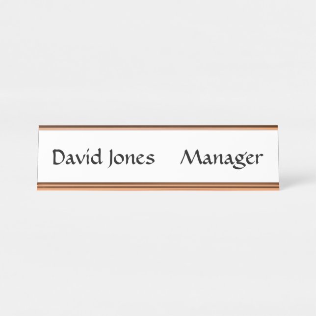 Name Desk Plate  Desk Name Plate (Front)