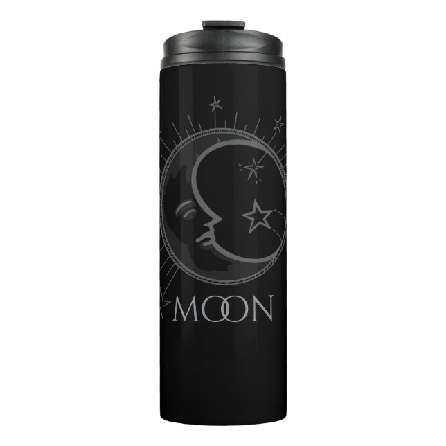 [NAME] Eclectic Moon Flask Custom Name Thermal Tumbler (Front)