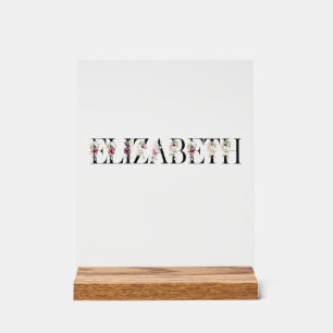 Name Elizabeth Acrylic Sign