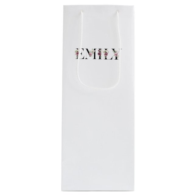 Name Emily Wine Gift Bag (Front)