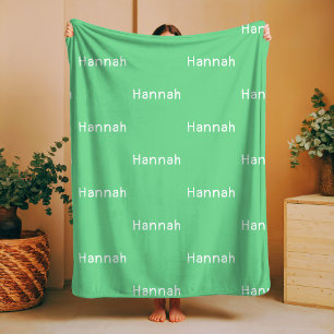 Name Fleece Blanket Baby Gender Neutral Nursery 