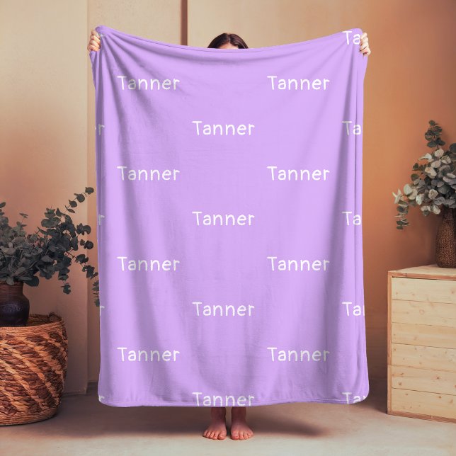 Name Fleece Blanket Lavender Custom Birthday Gifts (Creator Uploaded)
