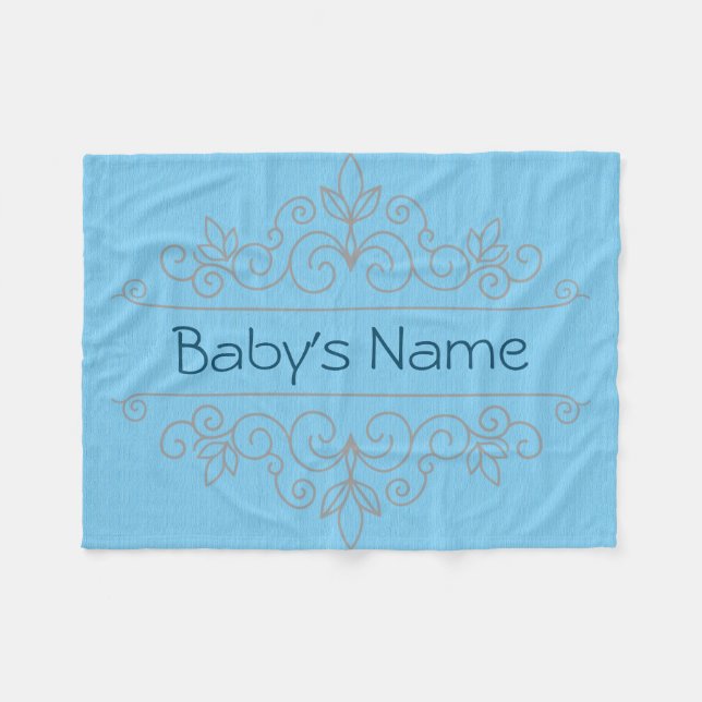 Name Frame Baby Blanket (Front (Horizontal))