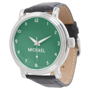 Name Girl Boy Women Men   Bottle Green Stylish Watch
