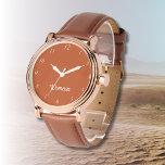 Name Girl Boy Women Men | Rust Elegant  Watch<br><div class="desc">Personalised Name Girl Boy Women Men | Rust Elegant Modern Watch | Classic | Elegant | Trendy | Stylish | Gift. You can choose to add your name, the name of a loved one, or a special message. Whether it's a heartfelt gift for someone dear to you or a personal...</div>