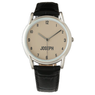 Name Girl Boy Women Men Tan Modern Watch