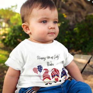 Name Gnomes 4th of July, 3 to 24mos Jersey Baby T-Shirt
