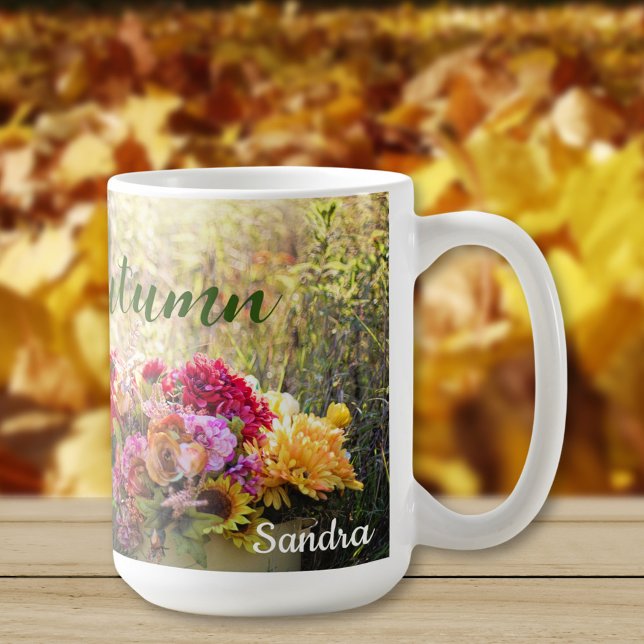 Name, Gorgeous Autumn Colour Print 15oz Coffee Mug (Creator Uploaded)