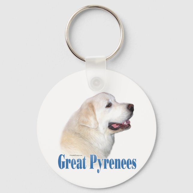 Name Great Pyrenees  Key Ring (Front)