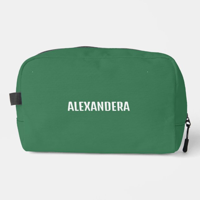 Name Green  Camp Bachelorette Party Bride Dopp Kit (Front)