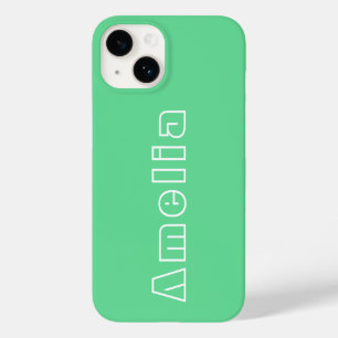 Name Green Simple Modern Typography Case-Mate iPhone 14 Case