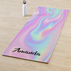 Name Holographic Pink Ombre Gift Idea Yoga Mat