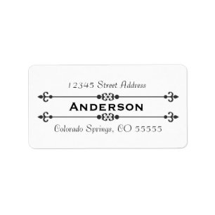 Name in Center - Address Label