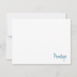 Name in Corner Minimalist Personalised Card