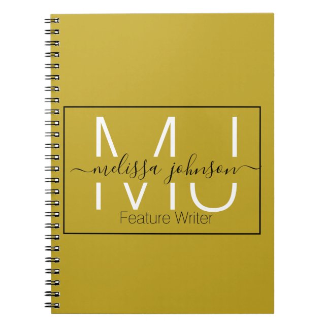 Name in letters occupation  notebook (Front)