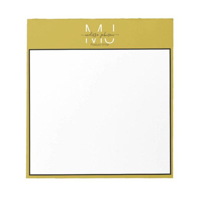 Name in letters occupation  notepad (Front)