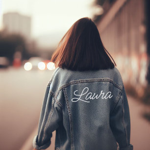 Name in Script Font Denim Jacket