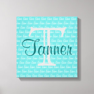Name & Initial Art - Personalised Canvas Print