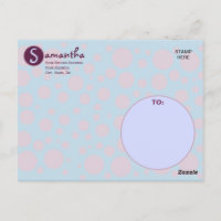 Name Initial Blue Purple Polka Dots Moons Circles