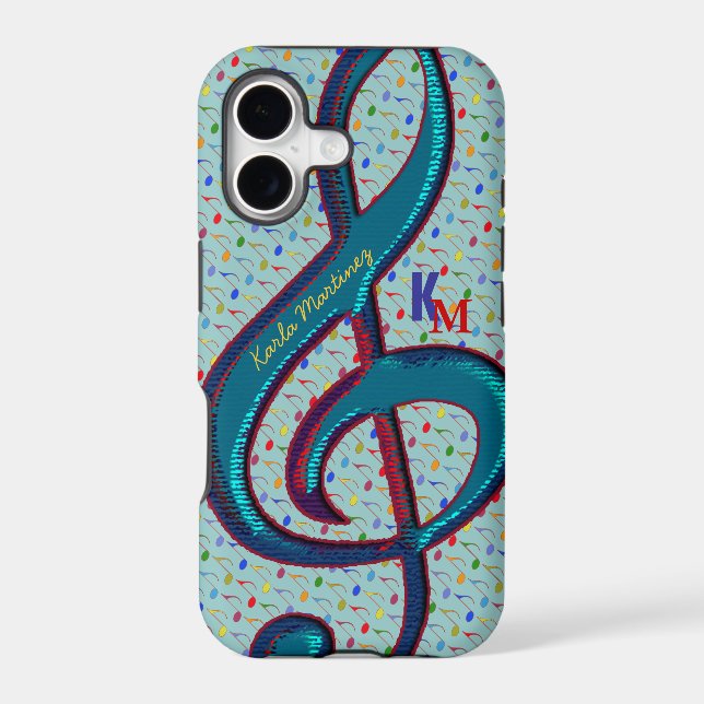 name initials clave musical note (Back)