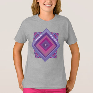 Name Is A Gem Pink Purple Diamond Pattern Pretty T-Shirt