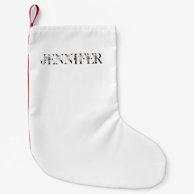 Name Jennifer Small Christmas Stocking (Front)