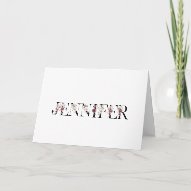 Name Jennifer Thank You Card (Front)