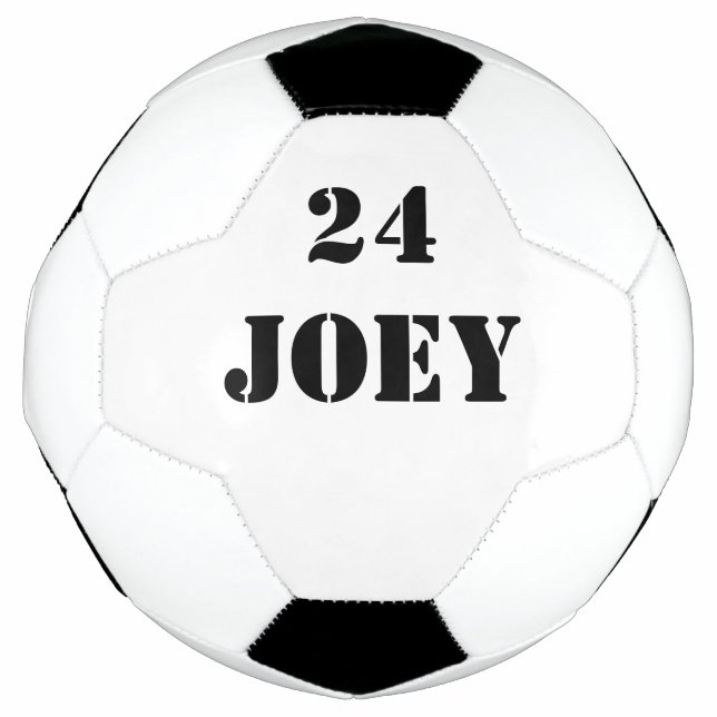 Name Jersey Number Black Font 4Joey Football (Front)