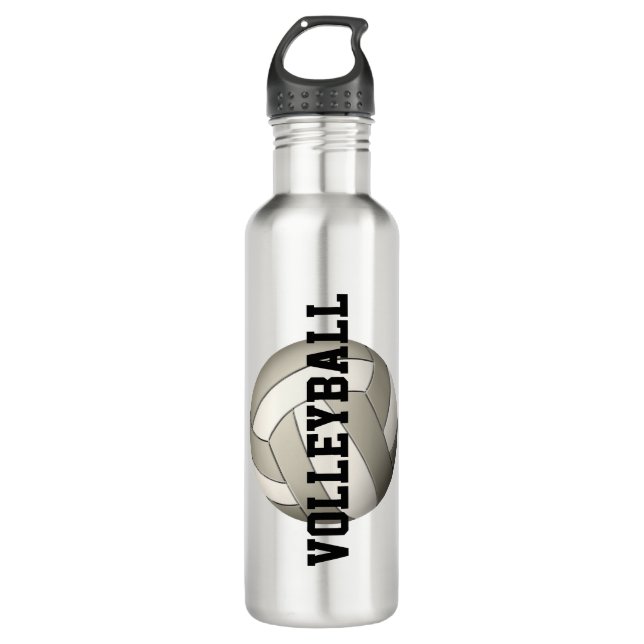 name jersey number custom girls volleyball 710 ml water bottle (Front)
