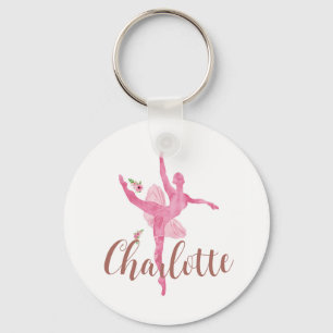 Name Keychain for Dancer Dance Teacher Your Text