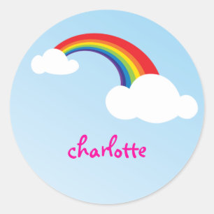 NAME LABEL :: rainbow sticker