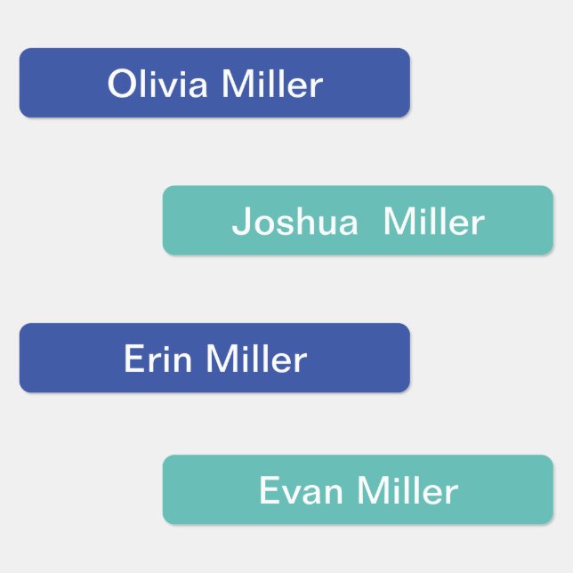 Name labels for school camp daycare (Group)