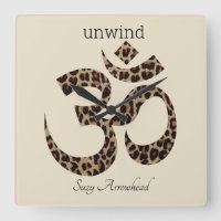 Name, Leopard Print, Om Symbol, 10.75-in
