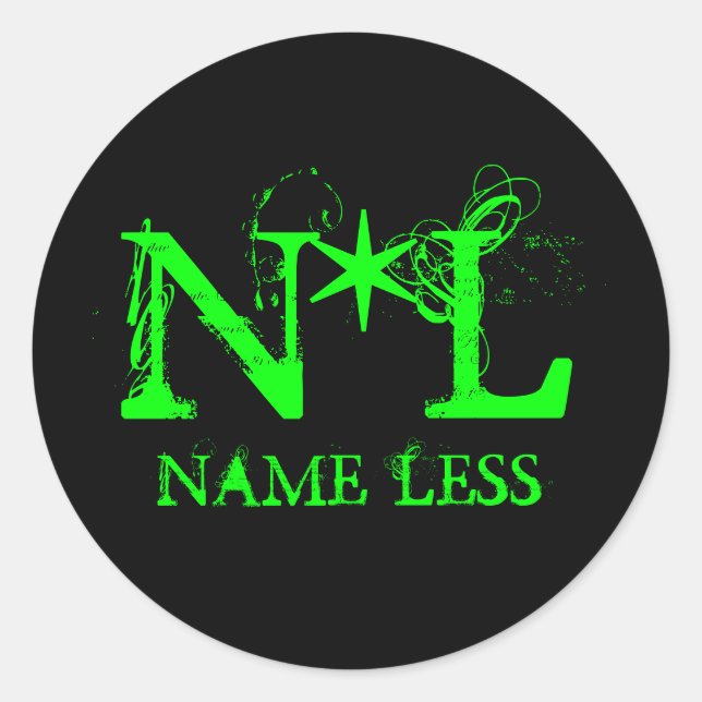 Name Less Sticker (Front)