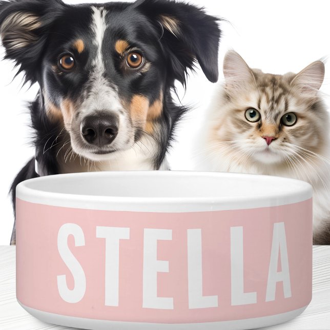 Name light pink trendy modern minimal bowl (Creator Uploaded)