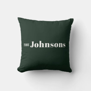 Name Logo Modern Minimalist Green Cushion