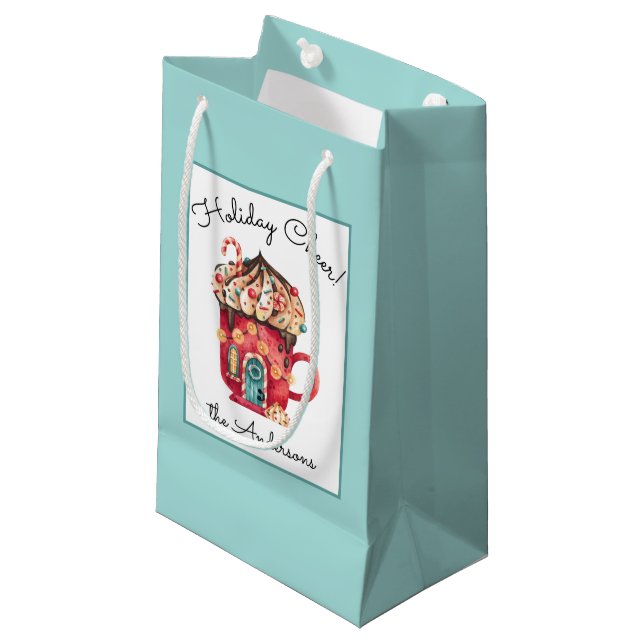 Name, Magic Candy House, Holiday Cheer, Small Gift Bag (Front Angled)