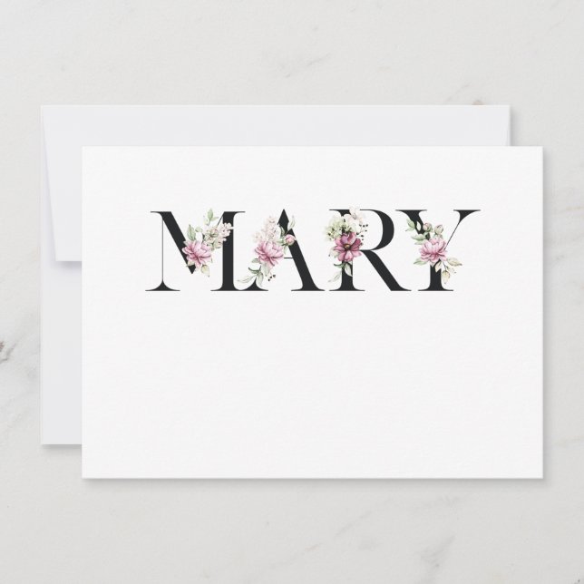  Name Mary (Front)