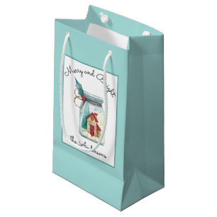 Name, Mason Jar Magic House, Merry & Bright, Small Gift Bag