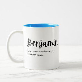 Name meaning: Benjamin Two-Tone Coffee Mug