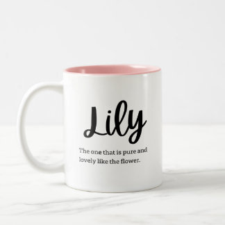 Name meaning: Lily Two-Tone Coffee Mug
