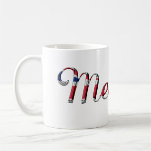 Name Meghan Union Jack Typography Elegant Coffee Mug
