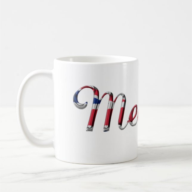 Name Meghan Union Jack Typography Elegant Coffee Mug (Left)