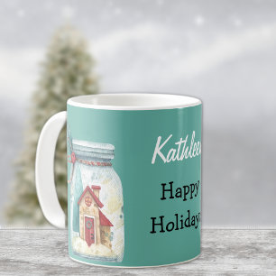 Name, Merry Christmas Magical Candy House 11oz Coffee Mug