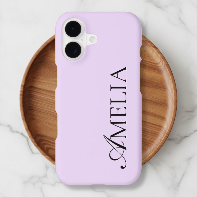 Name Minimalist Girly Purple iPhone Case (Creator Uploaded)