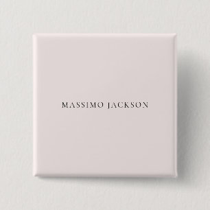 Name Minimalist Modern Plain Simple Pastel Colour 15 Cm Square Badge