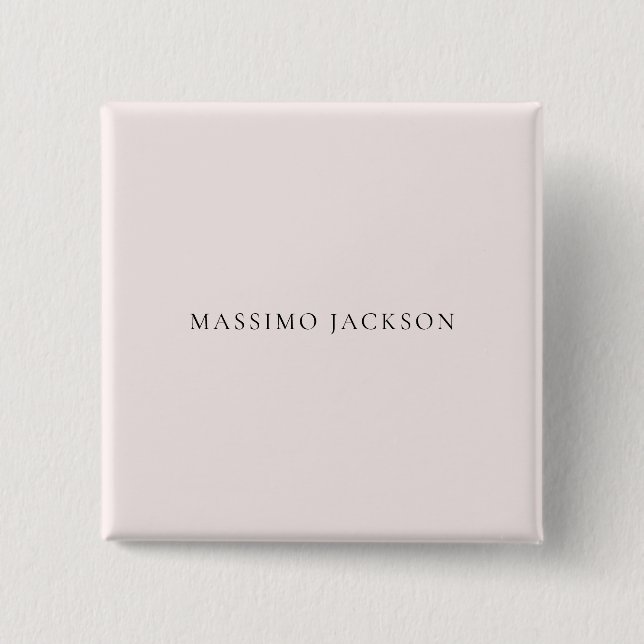 Name Minimalist Modern Plain Simple Pastel Colour 15 Cm Square Badge (Front)