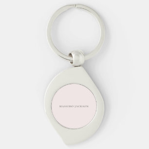 Name Minimalist Modern Plain Simple Pastel Colour Key Ring